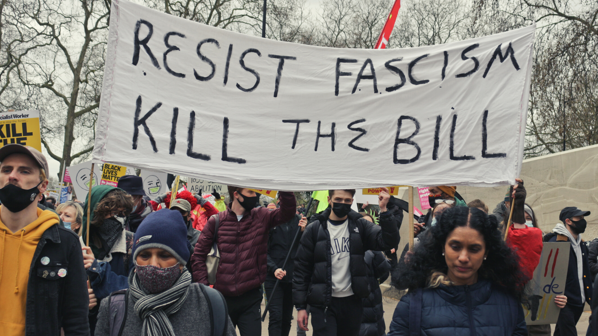 A Kill the Bill march in Central London. 17th April 2021. Image credit: Steve Eason / Flickr