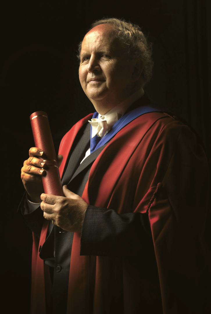 Alexander McCall Smith receiving his honorary degree from Edinburgh University in 2007