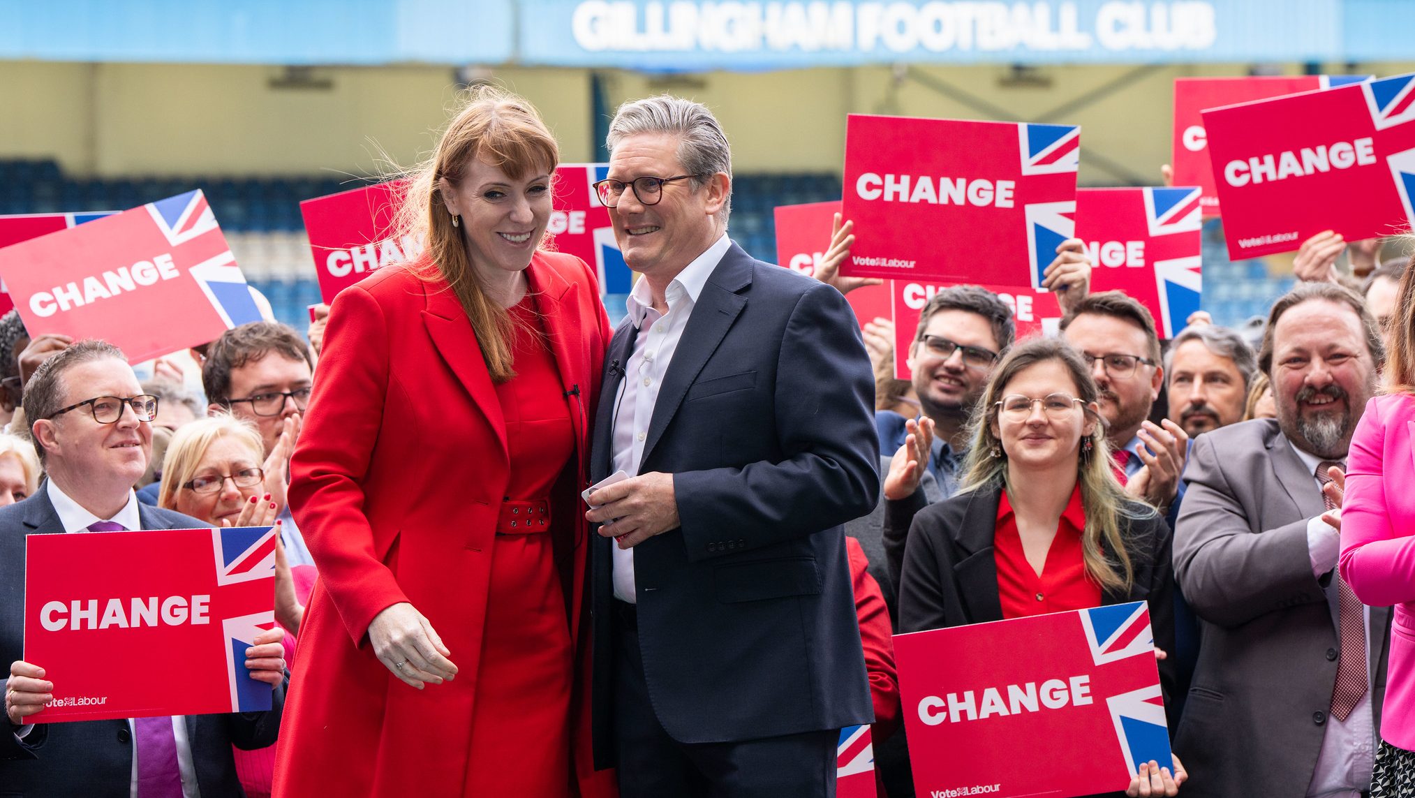 Keir Starmer and Angela Rayner on the first day of the general election campaign