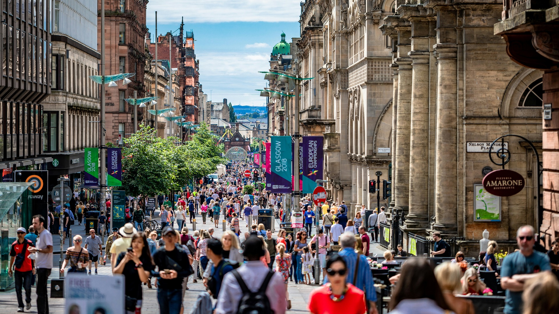 rough sleeping and temporary accommodation in Scotland is under the spotlight on Buchanan Street in Glasgow