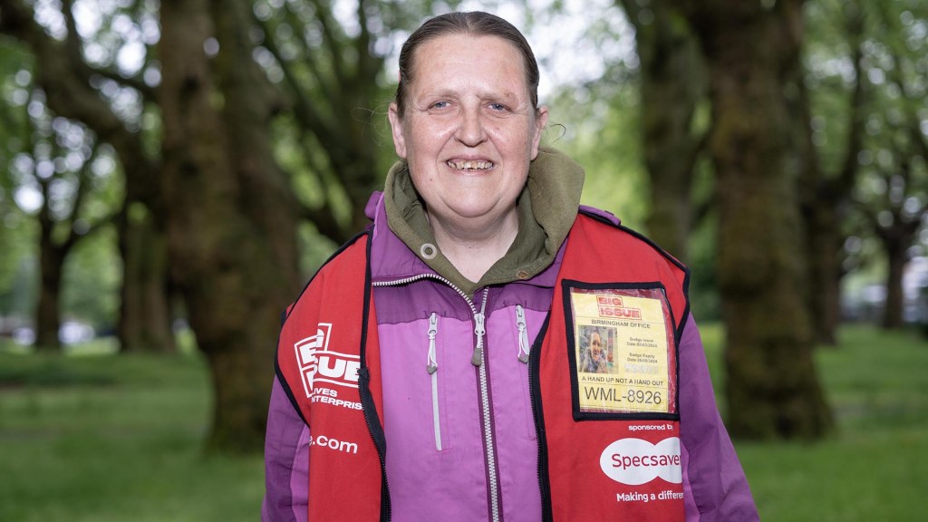 Big Issue Vendor Sonya Marion in Birmingham