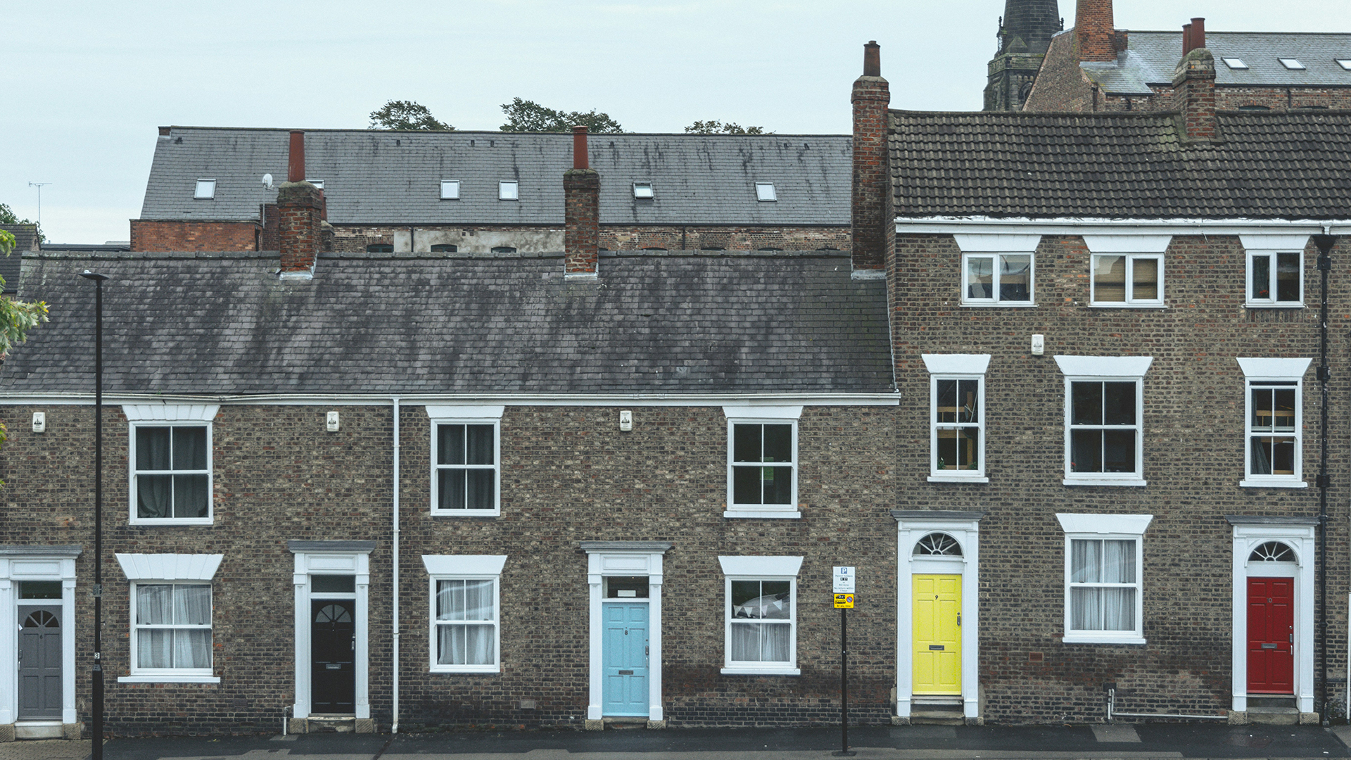 A row of council houses