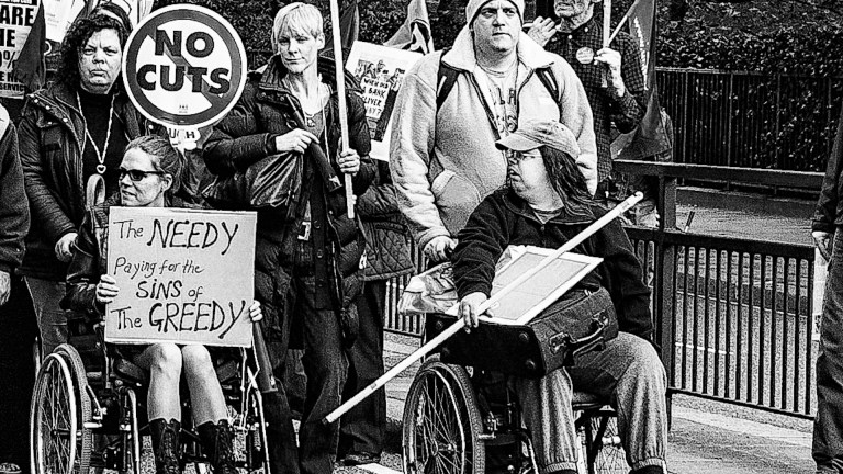 disability benefits protest