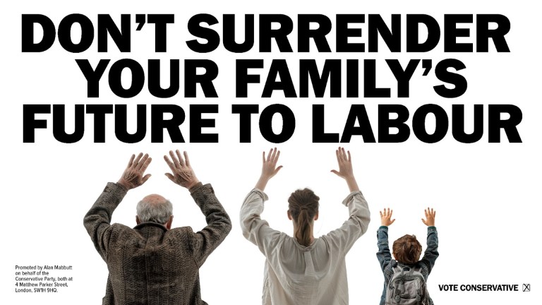 'don't surrender your family's future to labour' - rishi sunak post