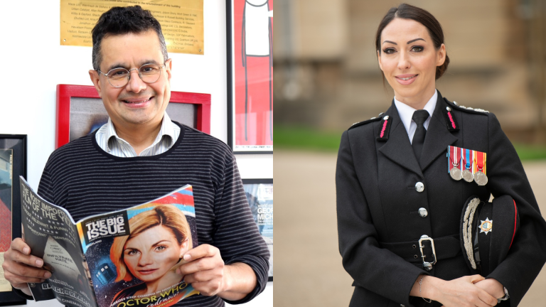 Left photo of Danyal Sattar, CEO of Big Issue Invest. Right photo of Sabrina Cohen-Hatton, Big Issue Group Ambassador