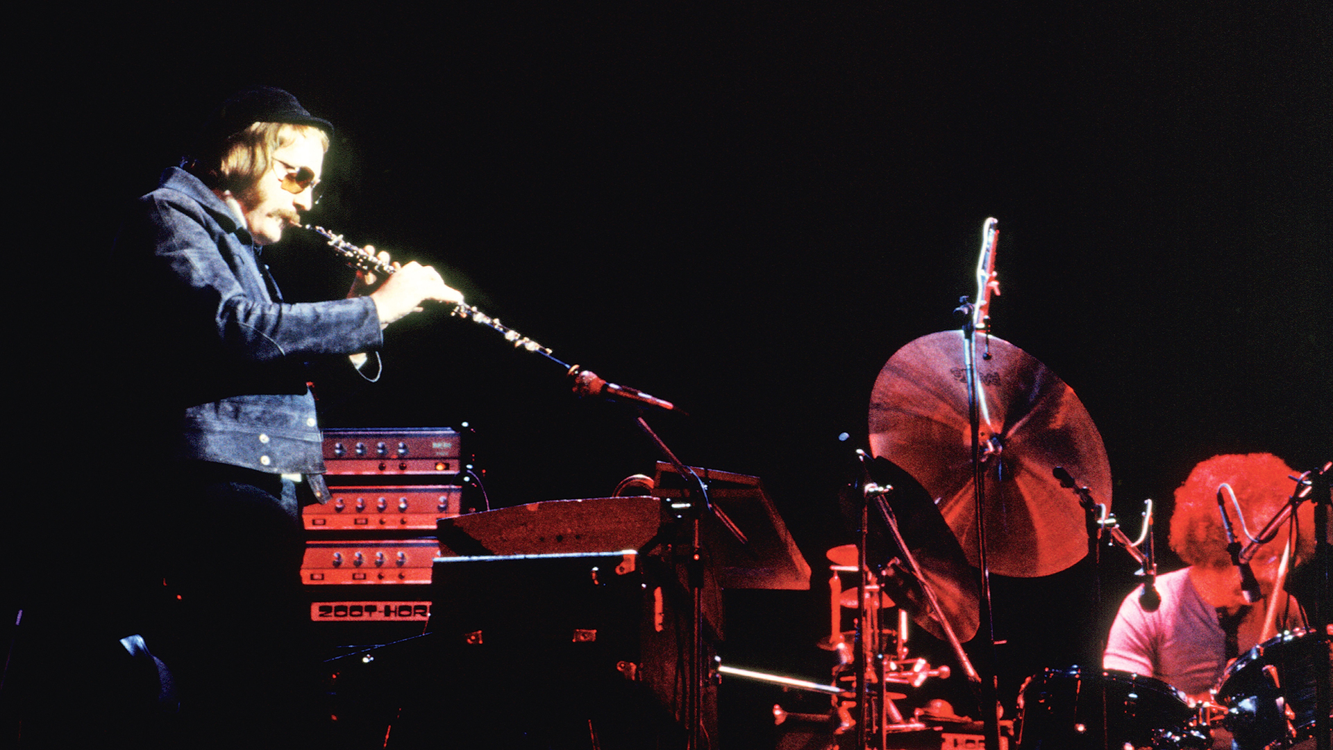 Karl Jenkins onstage with Soft machine in 1972