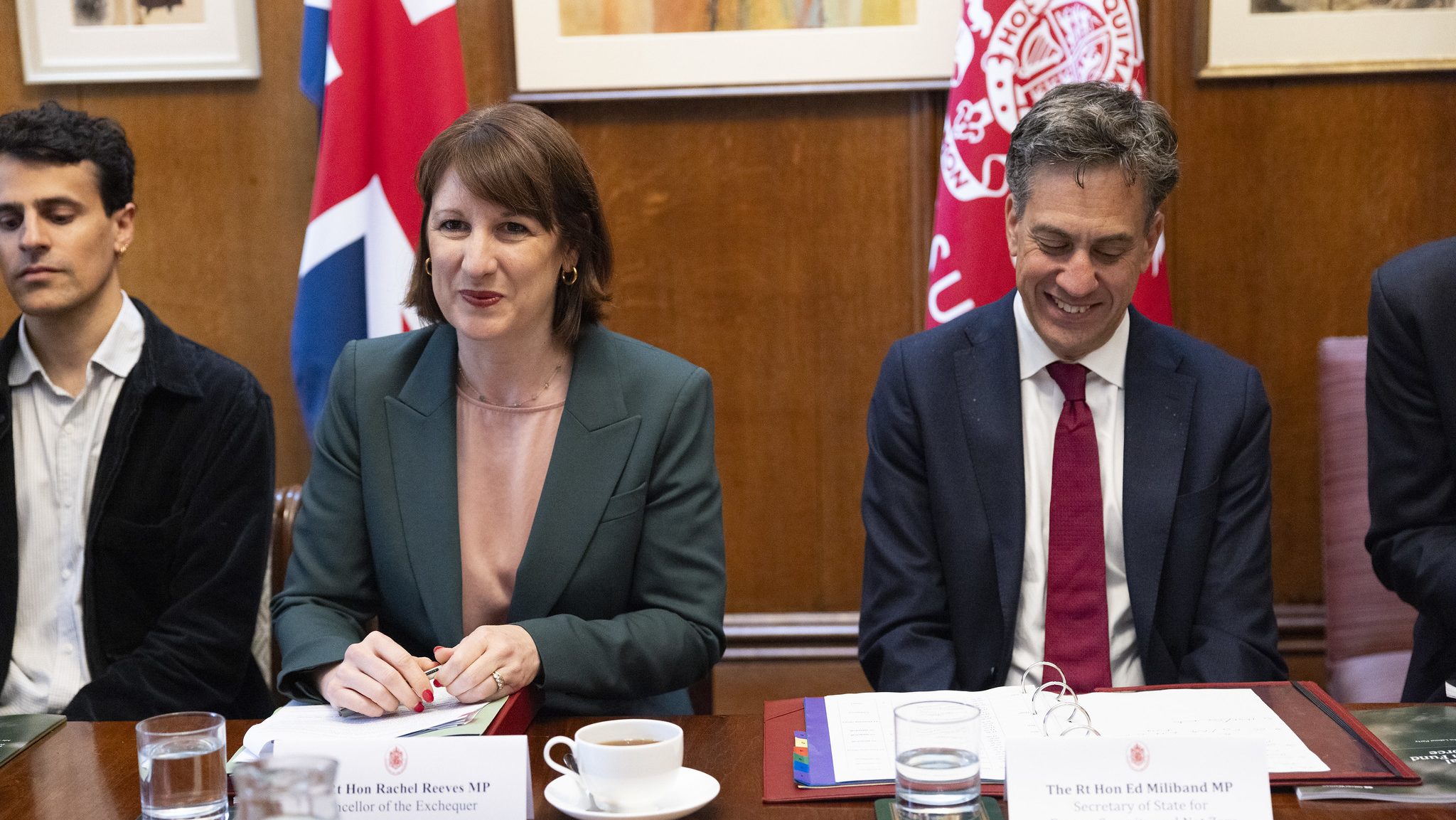 Rachel Reeves and Ed Miliband meeting the National Wealth Fund taskforce