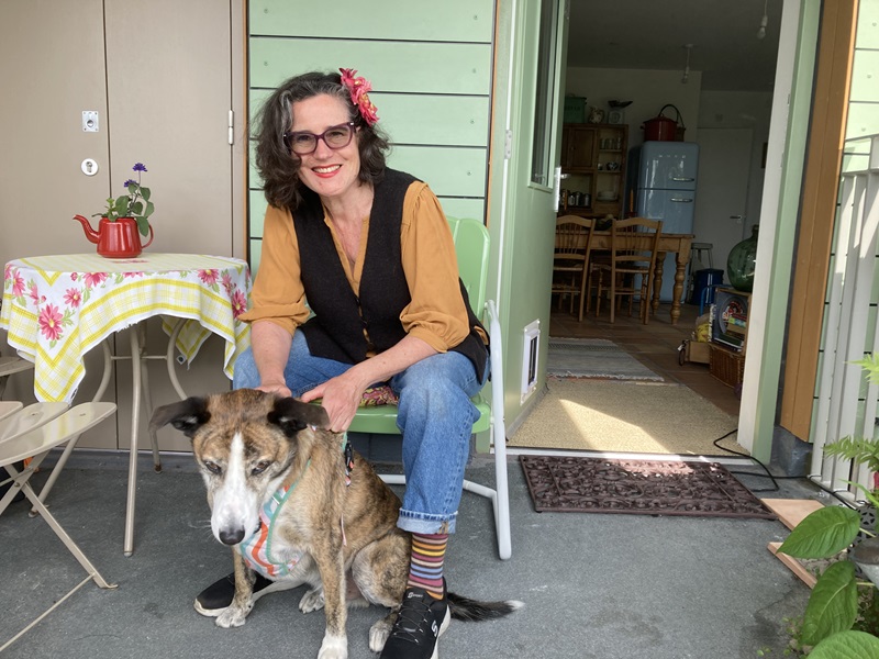 RUSS resident Sydney Thornbury with dog Benny