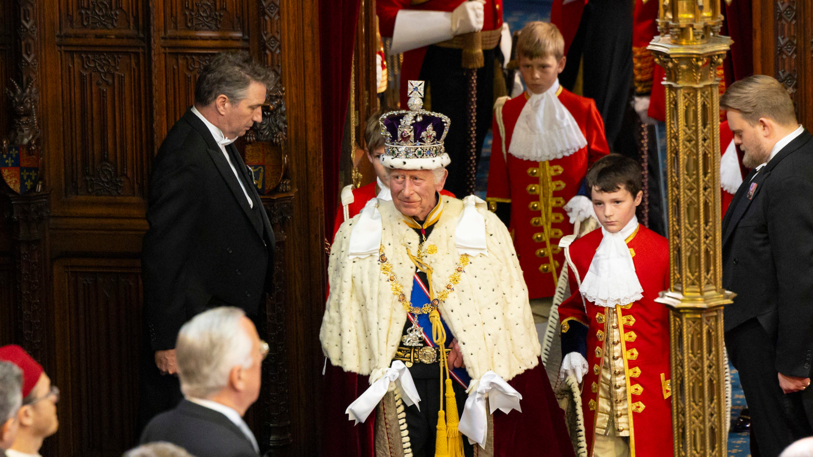 The King arrives for the State Opening of Parliament