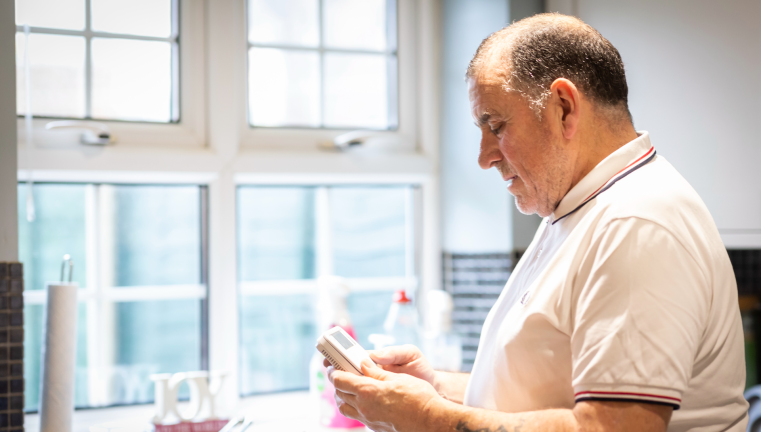 older man in heatwave temperatures