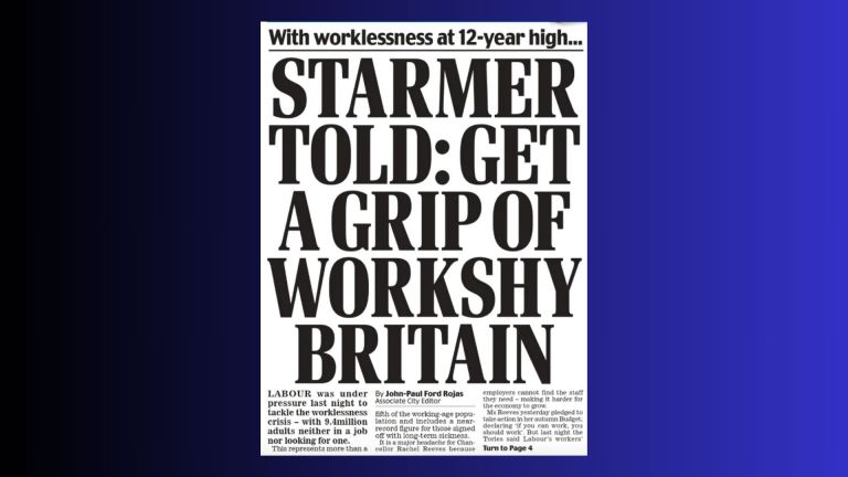 daily mail 'starmer told to get a grip of workshy britain'