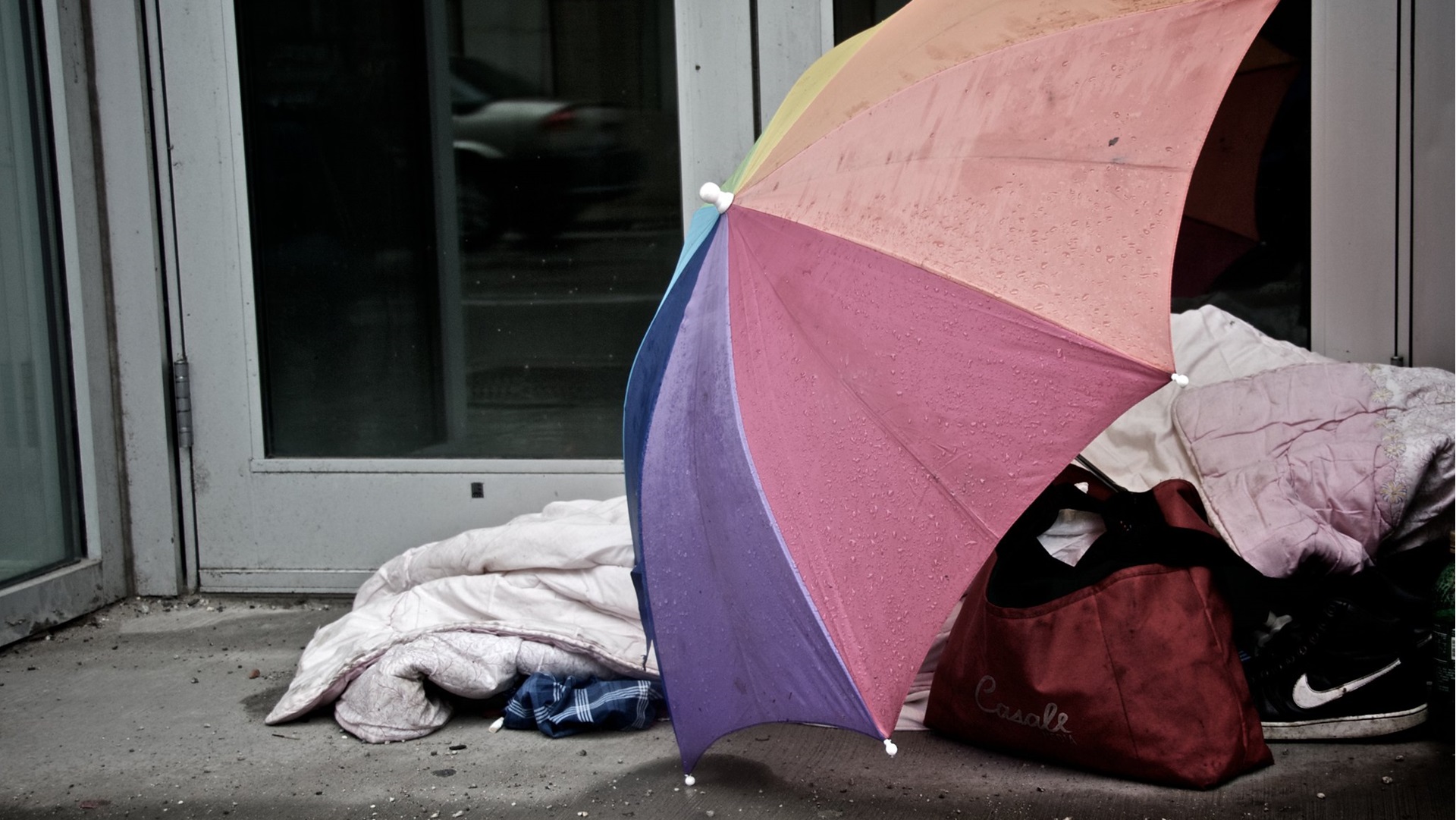 A rough sleeper's belongings