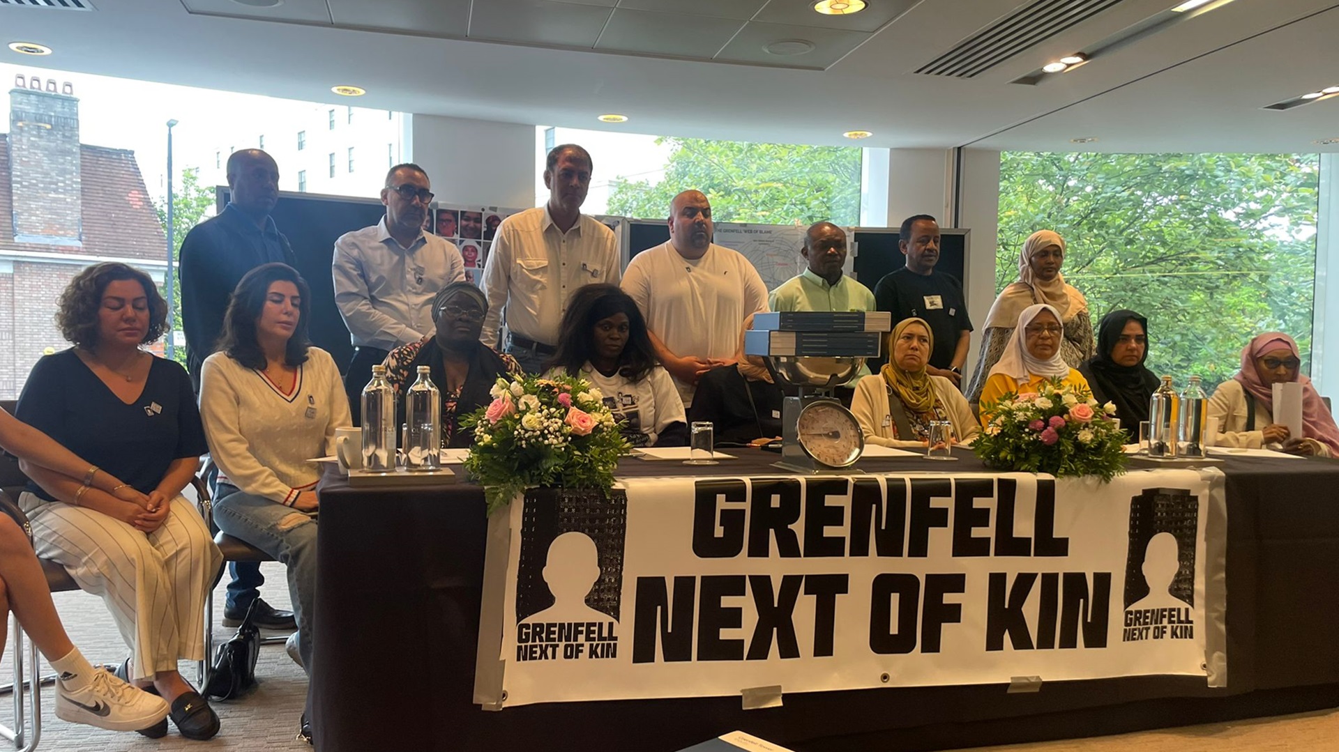 Bereaved Grenfell familes hold a press conference following the release of the Grenfell Tower Inquiry's final report