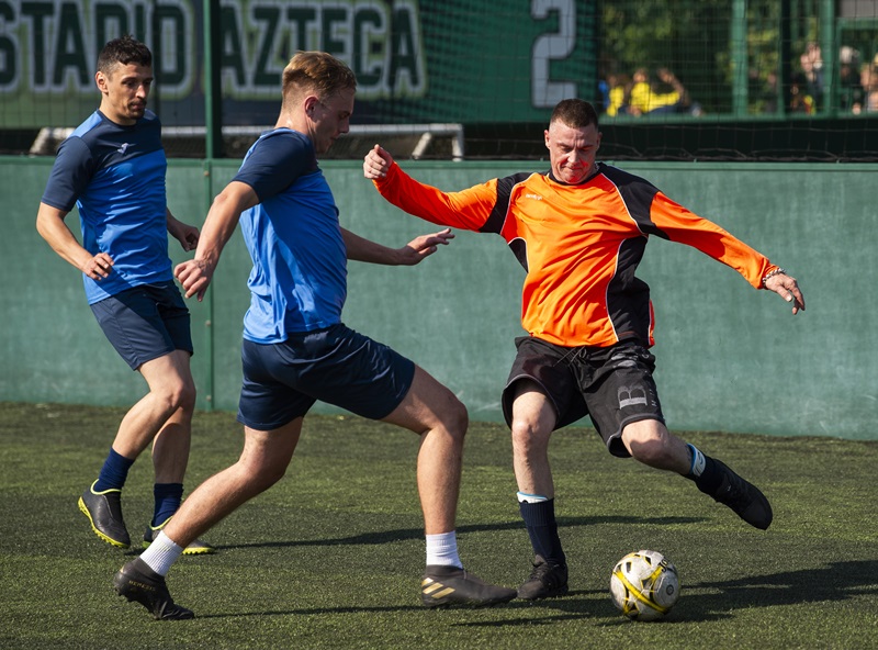 Footballers at The Salvation Army Partnership Trophu