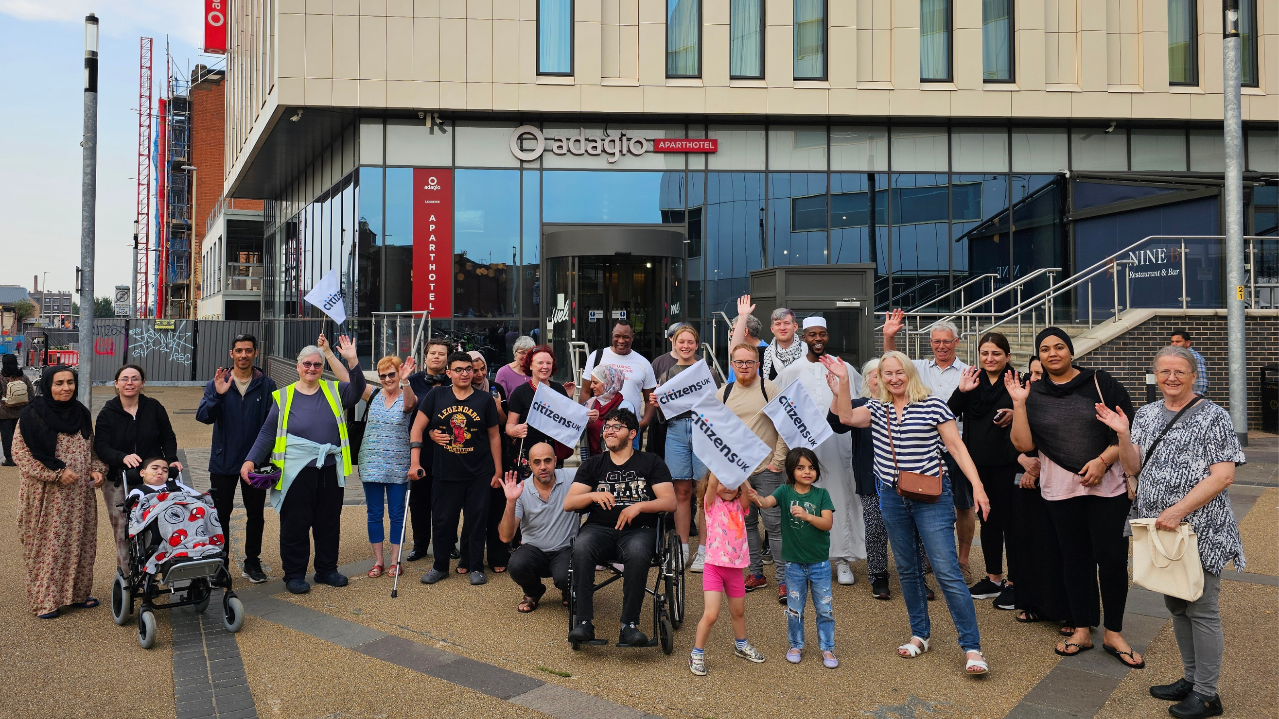 25 community leaders in Leicester came together as part of a Citizens UK initiative to show support and compassion for asylum seekers housed in local hotels.