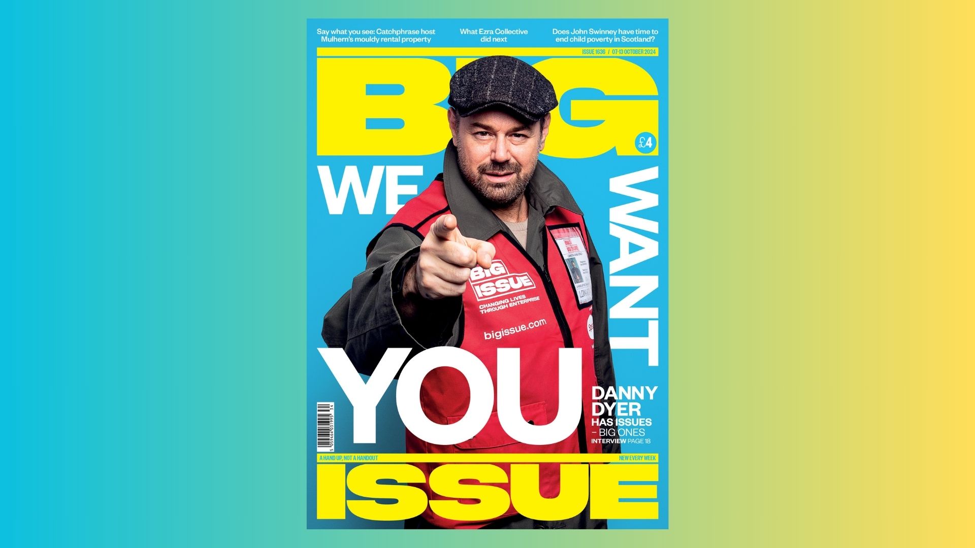 Danny Dyer on the front of The BIg Issue magazine