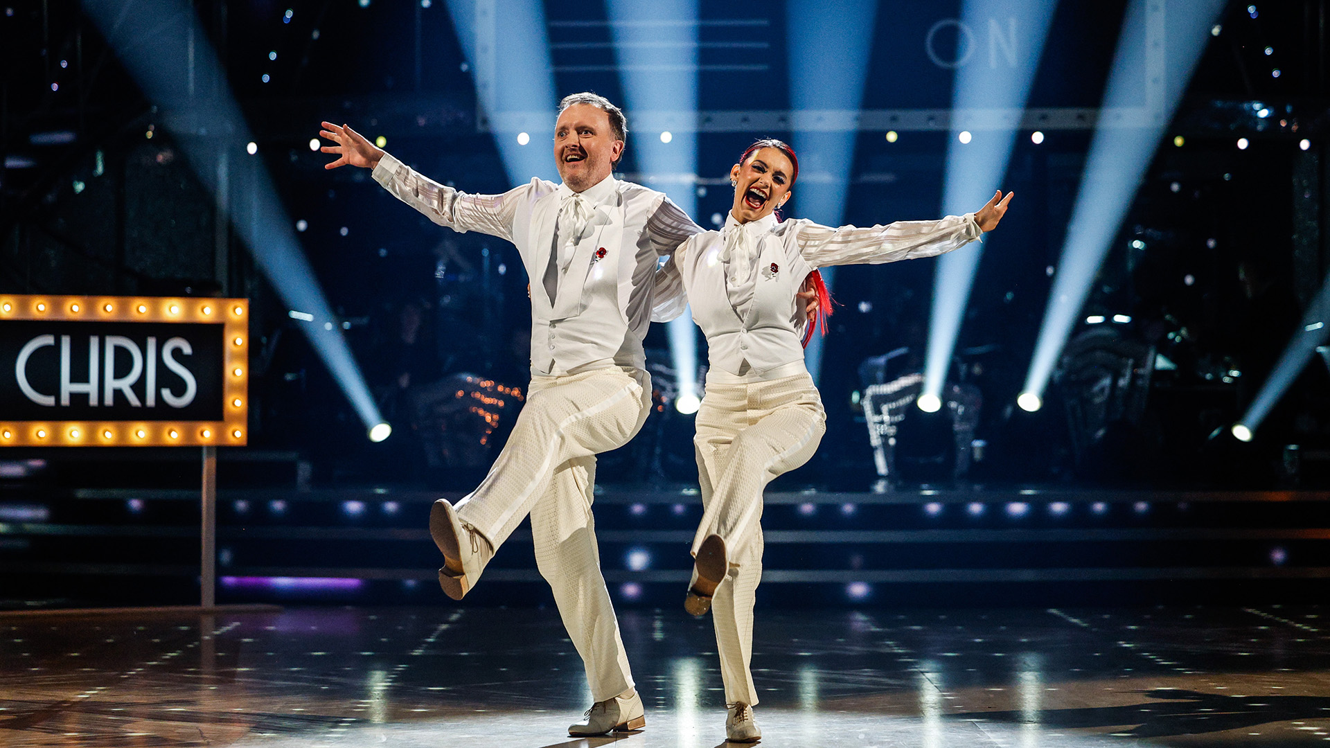 Chris McCausland and Dianne Buswell during their Couple's Choice dance on Strictly Come Dancing