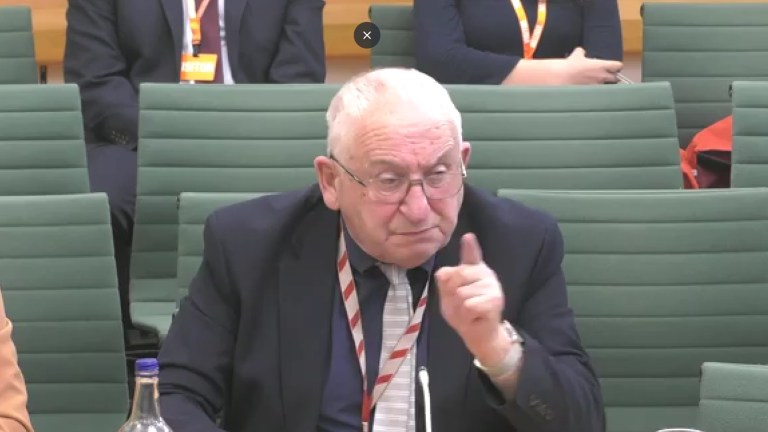 Big Issue founder Lord John Bird at a rough sleeping inquiry