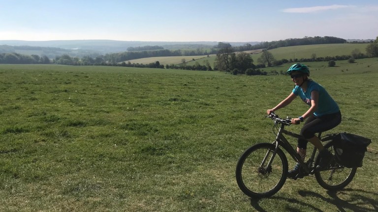 Lucy Dance, who runs the cycling project in the women's refuge. Image: Supplied