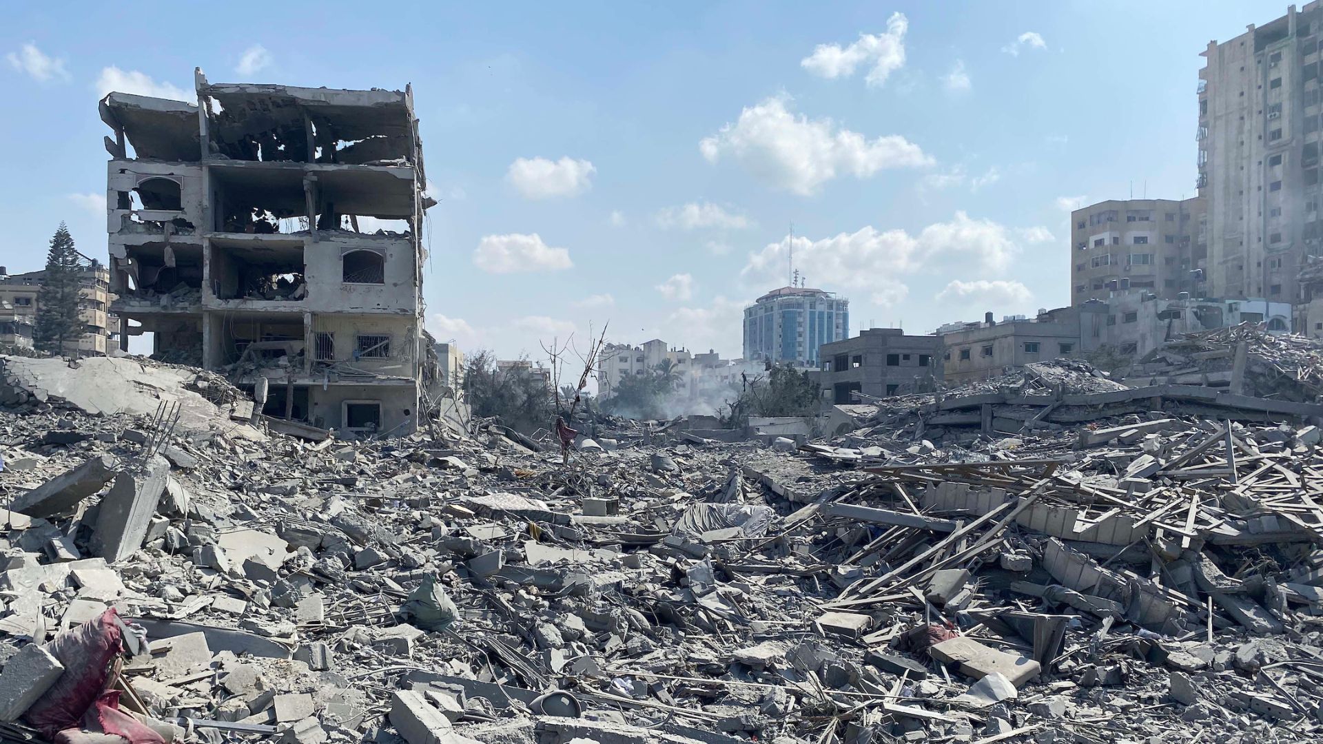 Damage in the Gaza strip