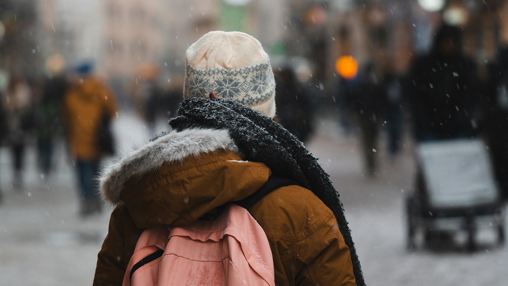 person in the snow