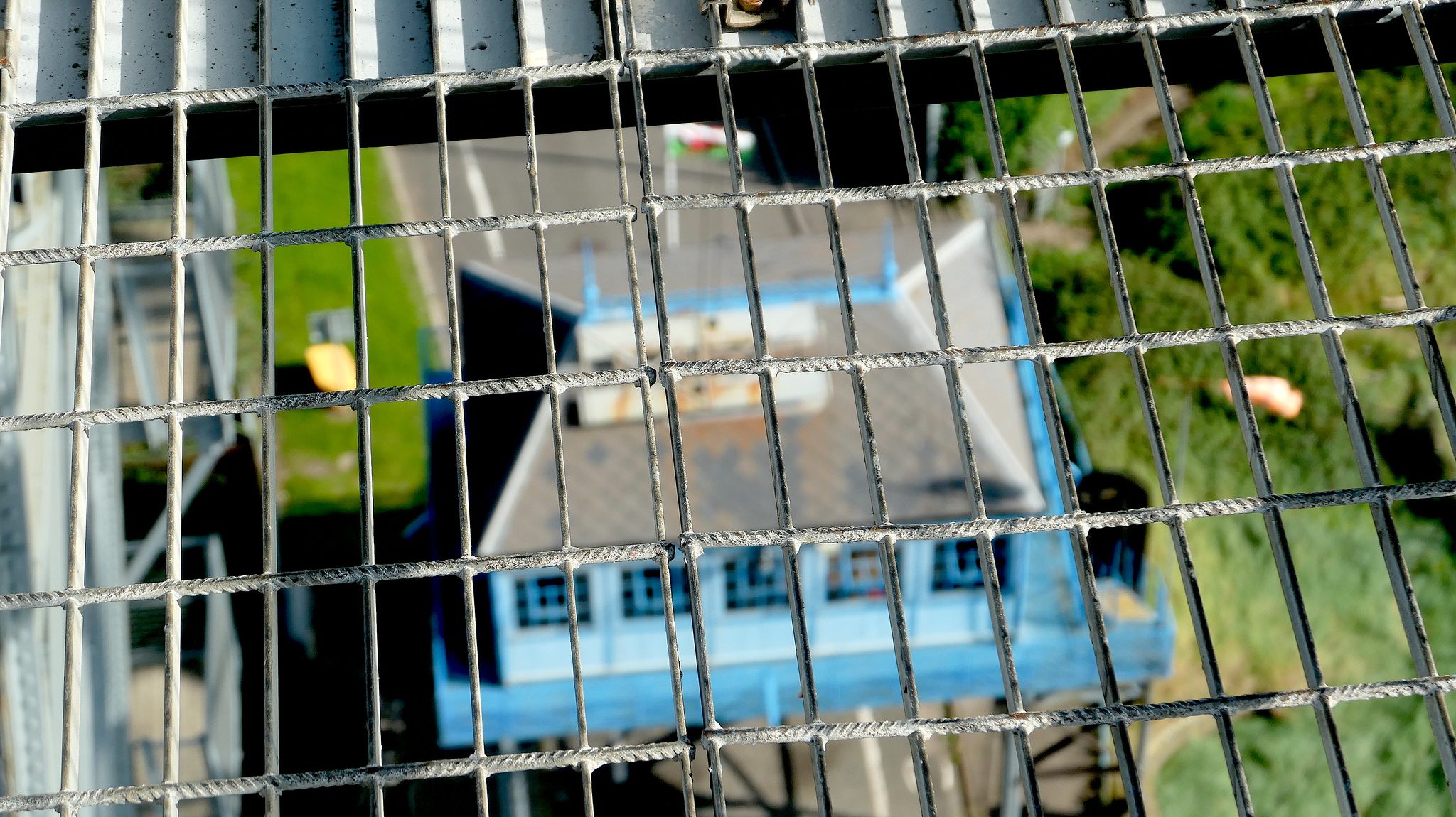 the view from newport's transporter bridge